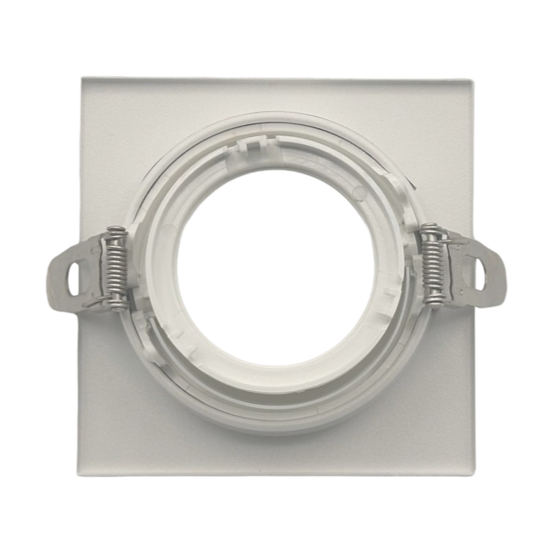 Portafaretto Quadrato Orientabile da Incasso UNIVERSO P38-GU10-B1 | Metallo Bianco per GU10/GU5.3