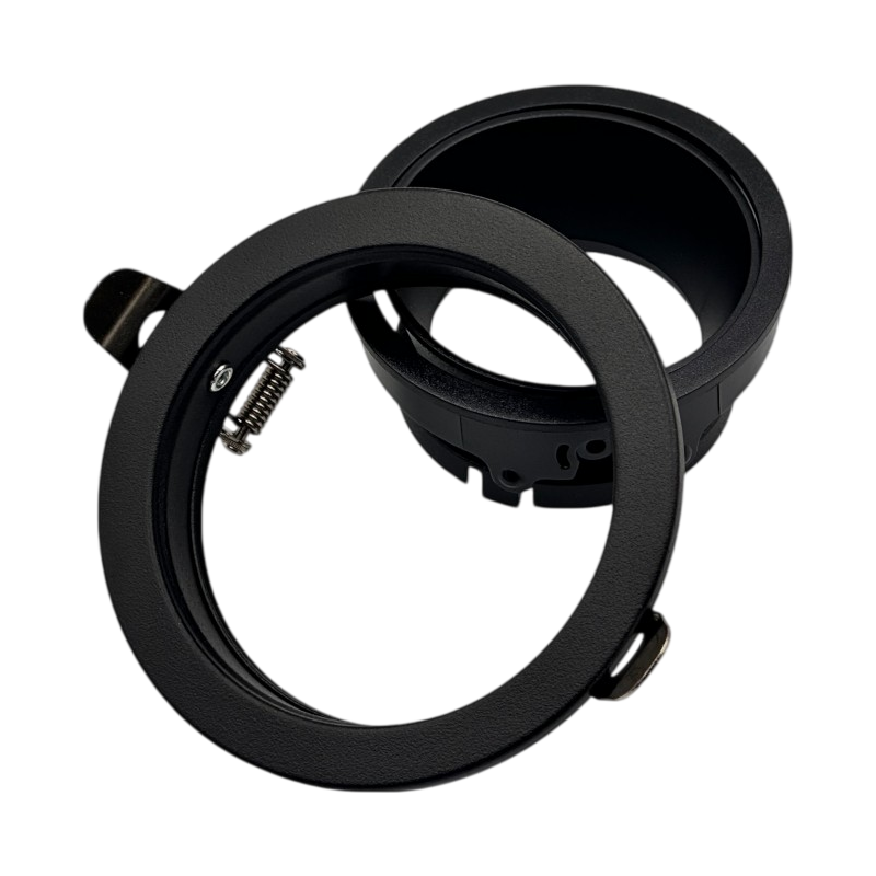 Portafaretto Circolare Orientabile da Incasso UNIVERSO P37-GU10-N1 | Metallo Nero per GU10/GU5.3
