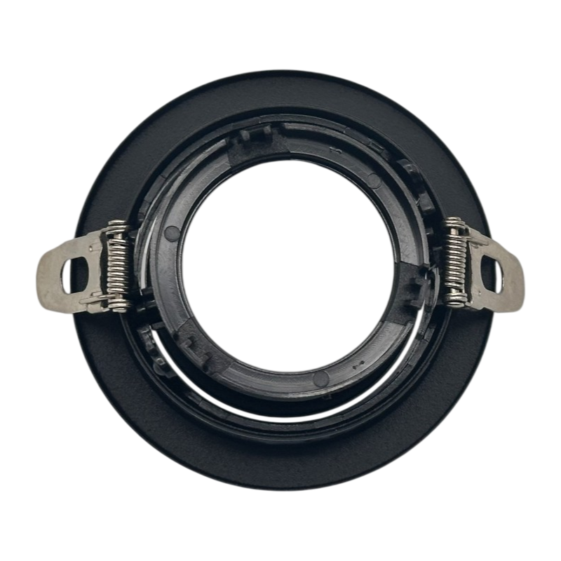 Portafaretto Circolare Orientabile da Incasso UNIVERSO P37-GU10-N1 | Metallo Nero per GU10/GU5.3