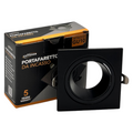 Portafaretto Quadrato Orientabile da Incasso UNIVERSO P38-GU10-N1 | Metallo Nero per GU10/GU5.3