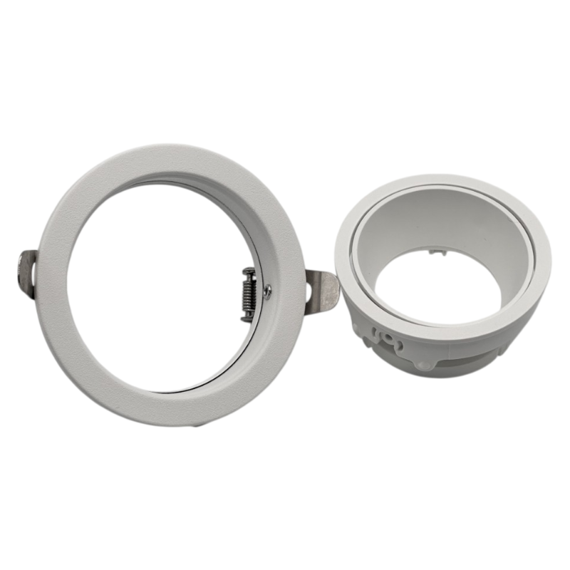 Portafaretto Circolare Orientabile da Incasso UNIVERSO P37-GU10-B1 | Metallo Bianco per GU10/GU5.3