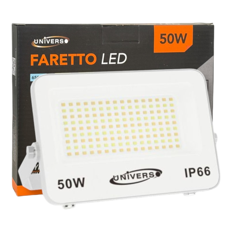 Proiettore LED Ultra Slim SMD UNIVERSO FT01-50B3C 50W | CCT Selezionabile IP66