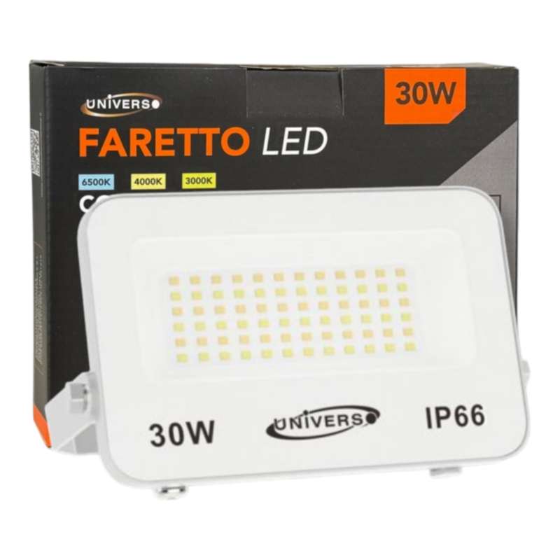 Proiettore LED Ultra Slim SMD UNIVERSO FT01-30B3C 30W | CCT Selezionabile IP66