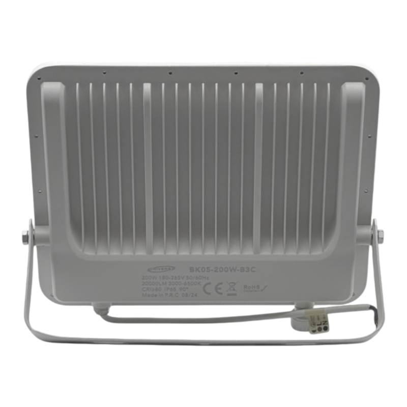 Proiettore SMD LED Slim UNIVERSO BK05-200W-B3C 200W | CCT 3in1 Selezionabile IP65 Bianco