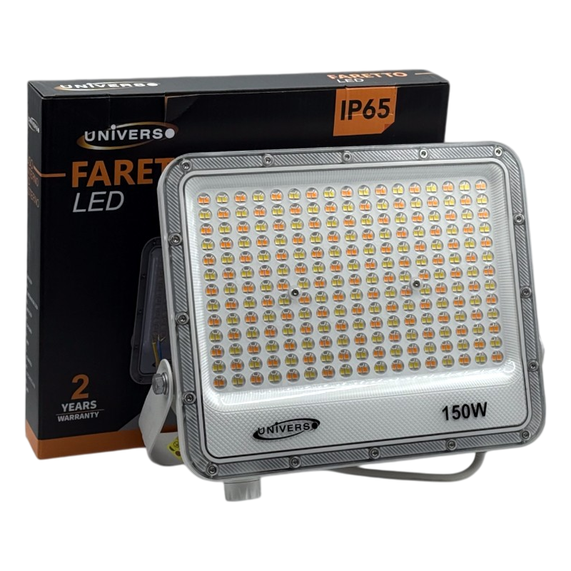 Proiettore SMD LED Slim UNIVERSO BK05-150W-B3C 150W | CCT 3in1 Selezionabile IP65 Bianco