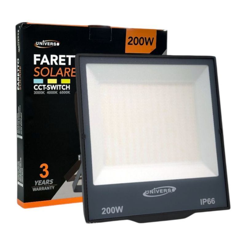 Proiettore SMD LED Slim UNIVERSO GN116-200W-3C 200W | CCT 3in1 Selezionabile IP66 Grigio
