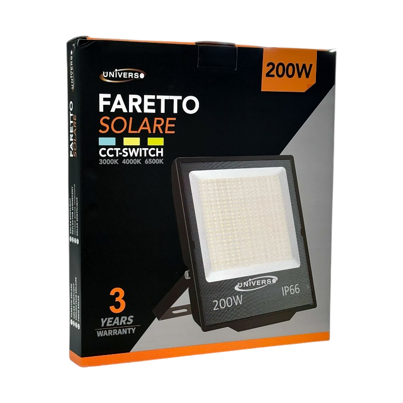 Proiettore SMD LED Slim UNIVERSO GN116-200W-3C 200W | CCT 3in1 Selezionabile IP66 Grigio