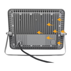 Proiettore SMD LED Ultrasottile 100W Esterno IP65 - 9000 - immagine 3