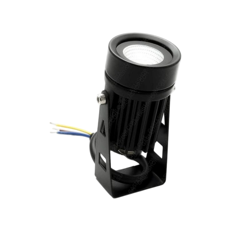 Proiettore COB LED Orientabile da Giardino Nero 3.5W IP65 | Bianco Caldo/Naturale/Freddo + Verde + Blu