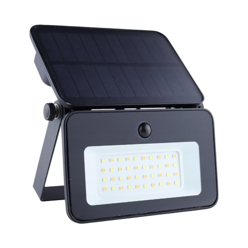 Applique LED a Muro con Pannello Solare e Sensore PIR UNIVERSO TK13-50F | Equivalente 40W IP65