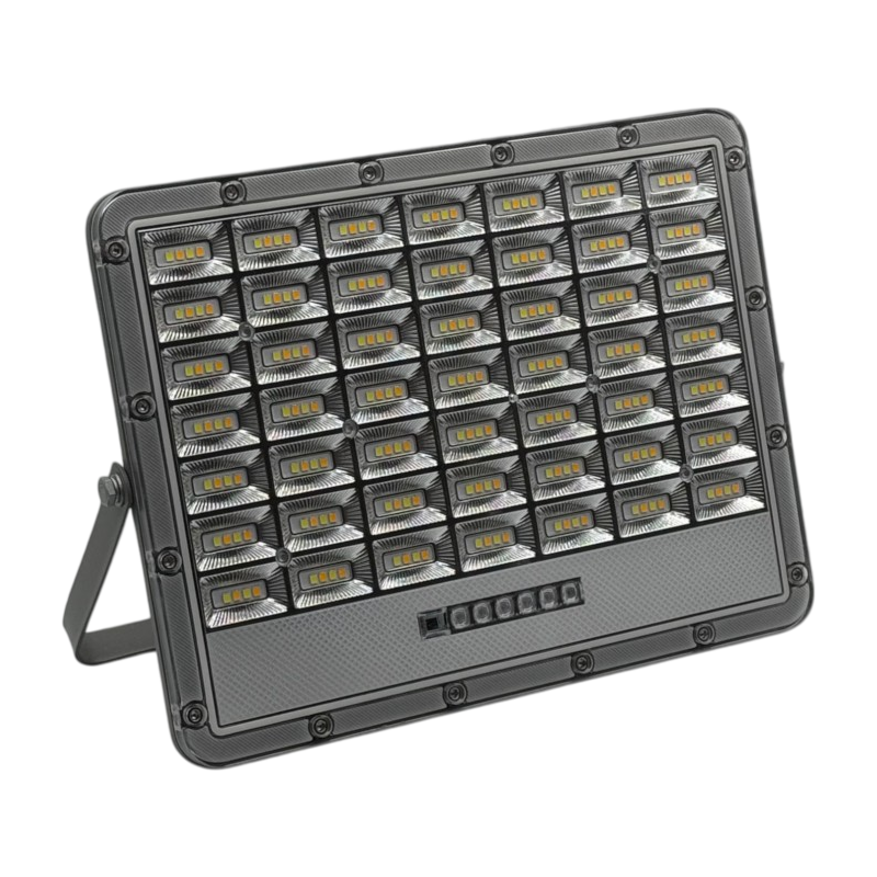 Proiettore LED Solare UNIVERSO TK08-200W-3C 200W | 2000 Lumen IP65 Grigio con Telecomando CCT 3in1