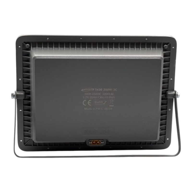 Proiettore LED Solare UNIVERSO TK08-200W-3C 200W | 2000 Lumen IP65 Grigio con Telecomando CCT 3in1