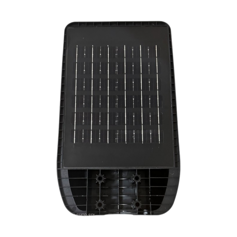 Lampione Stradale LED Solare UNIVERSO TR-150W-N | 150W Equivalenti con Pannello Fotovoltaico e Sensore Movimento IP65 1500 Lumen