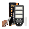 Lampione Stradale LED Solare UNIVERSO J02-180W-F | 180W Equivalenti con Pannello Fotovoltaico e Sensore Movimento IP65 1800 Lumen