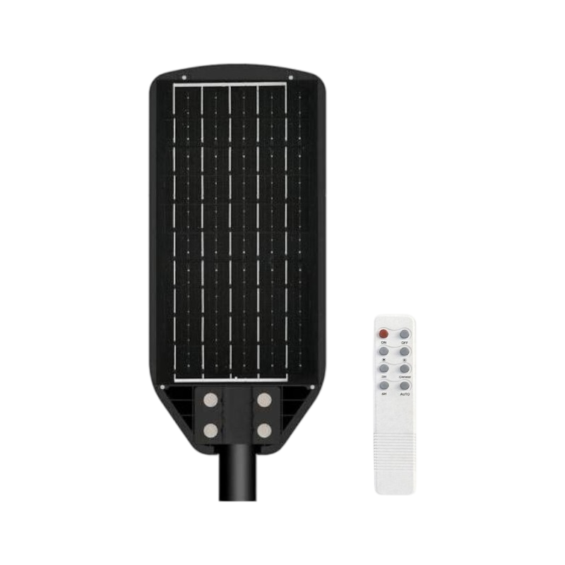 Lampione Stradale LED Solare UNIVERSO J02-180W-F | 180W Equivalenti con Pannello Fotovoltaico e Sensore Movimento IP65 1800 Lumen