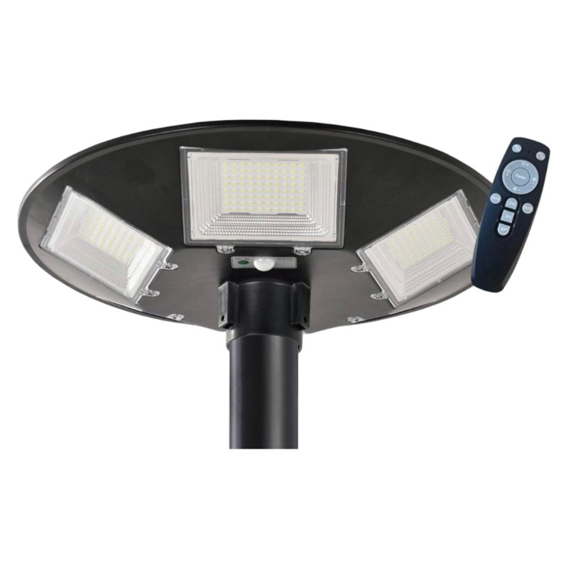 Lampione LED SMD Circolare Solare con Sensore Movimento IP65 | 1700 Lumen Equivalenza 170W
