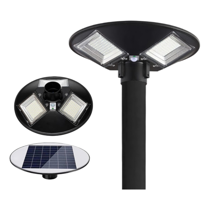 Lampione LED SMD Circolare Solare con Sensore Movimento IP65 | 1700 Lumen Equivalenza 170W
