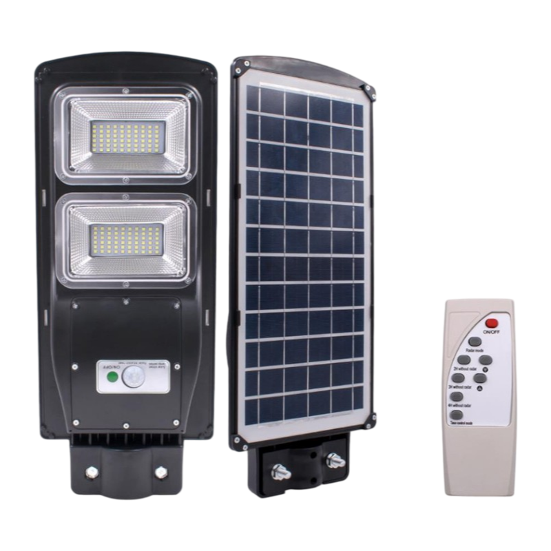 Lampione Stradale LED Solare 60W | 919 Lumen con Pannello Fotovoltaico e Sensore Movimento IP65
