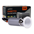 Faretto LED Rotondo da Incasso UNIVERSO R20-B3C 3W | CCT Selezionabile Bianco/Argento