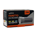 Faretto LED Rotondo da Incasso UNIVERSO R20-B3C 3W - CCT - immagine 3