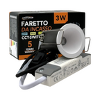 Faretto LED Rotondo da Incasso UNIVERSO TSD011-35-3C 3W