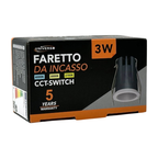 Faretto LED Rotondo da Incasso UNIVERSO TSD011-35-3C 3W - immagine 2