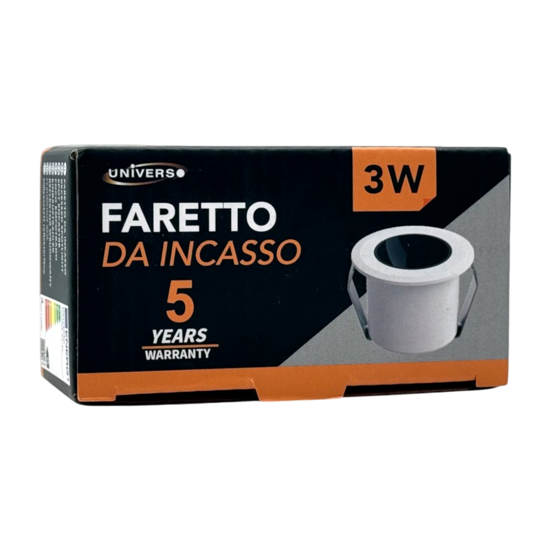 Faretto LED Rotondo da Incasso UNIVERSO TSD009-25-3C 3W | CCT Switch IP20 Bianco