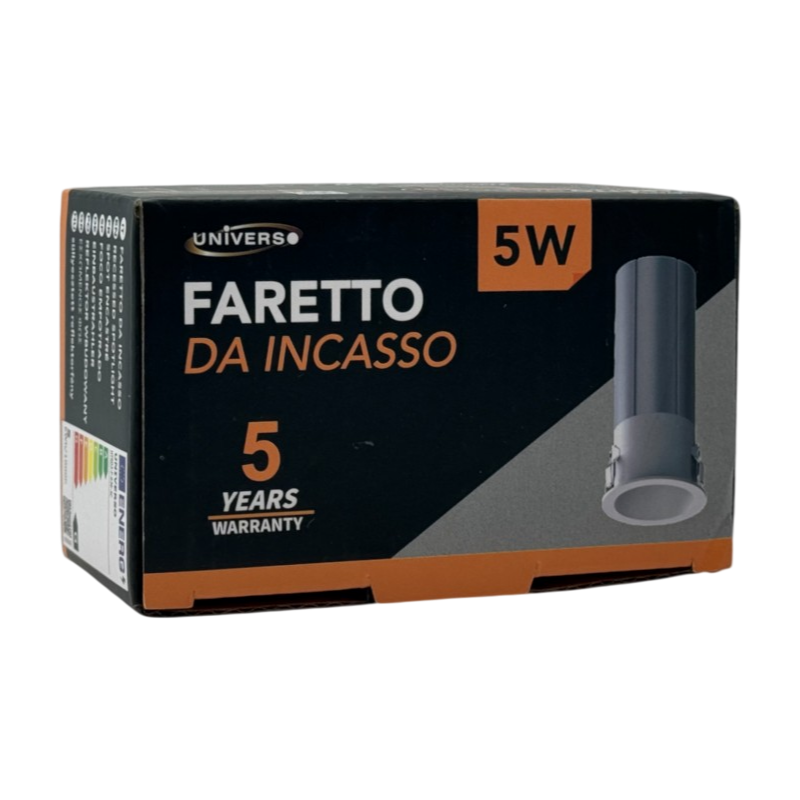 Faretto LED Rotondo da Incasso UNIVERSO HTSD3-F-R30-3C 5W | CCT Switch IP20 Bianco/Argento