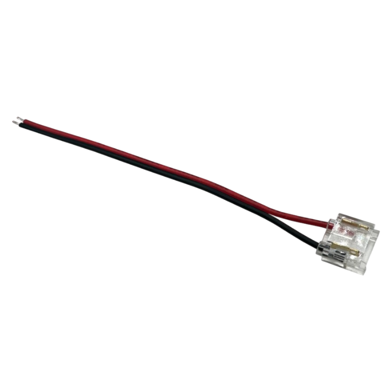 Connettore Alimentazione per Strip LED Monocolore 2 Pin 10mm | Confezione 10 Pezzi