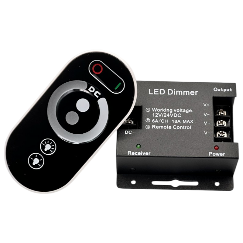 Controller Dimmer per Strisce LED Monocolore UNIVERSO AP-01 | DC 12-24V Telecomando 3 Canali 6A