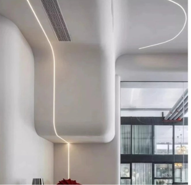 Profilo in Alluminio Flessibile e Curvabile per Strisce LED UNIVERSO AL-35-S | Incasso 1,5m Max 12.6mm