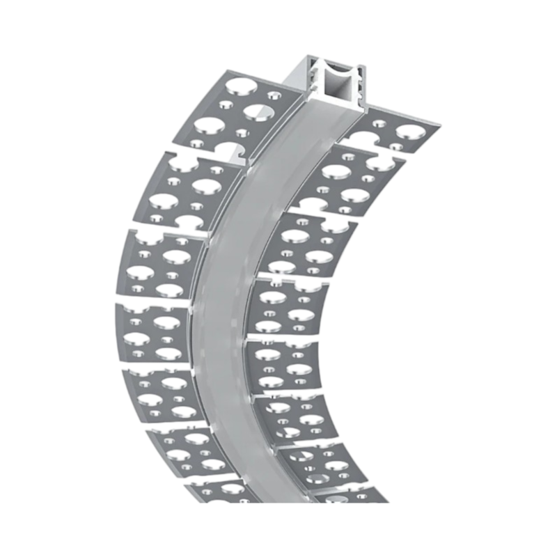 Profilo in Alluminio Flessibile e Curvabile per Strisce LED UNIVERSO AL-35-S | Incasso 1,5m Max 12.6mm