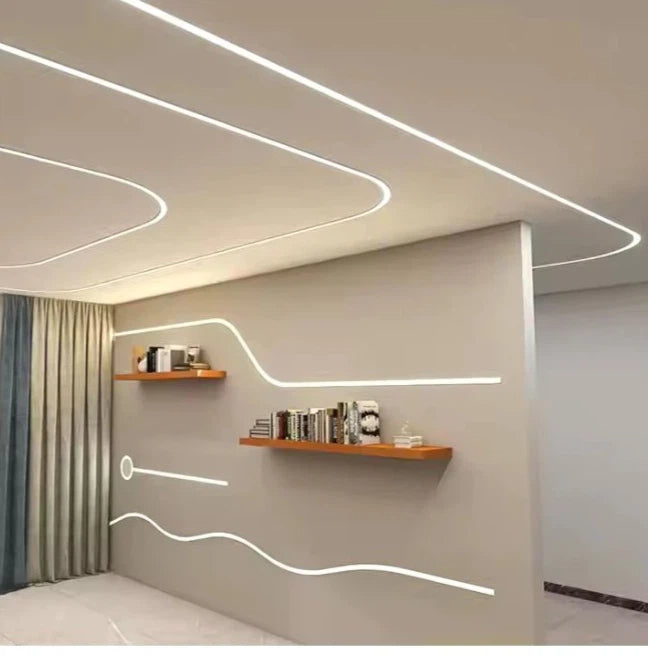 Profilo in Alluminio Flessibile e Curvabile per Strisce LED UNIVERSO AL-35-S | Incasso 1,5m Max 12.6mm