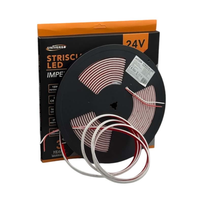 Striscia LED SMD Monocolore Subacquea UNIVERSO 3528-ES24V | 280 LED/m DC 24V IP68 10m