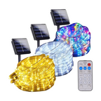 Striscia LED Natalizia Solare 10m con Pannello e Telecomando