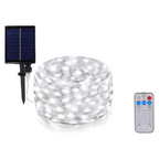 Striscia LED Natalizia Solare 10m con Pannello e Telecomando - immagine 5