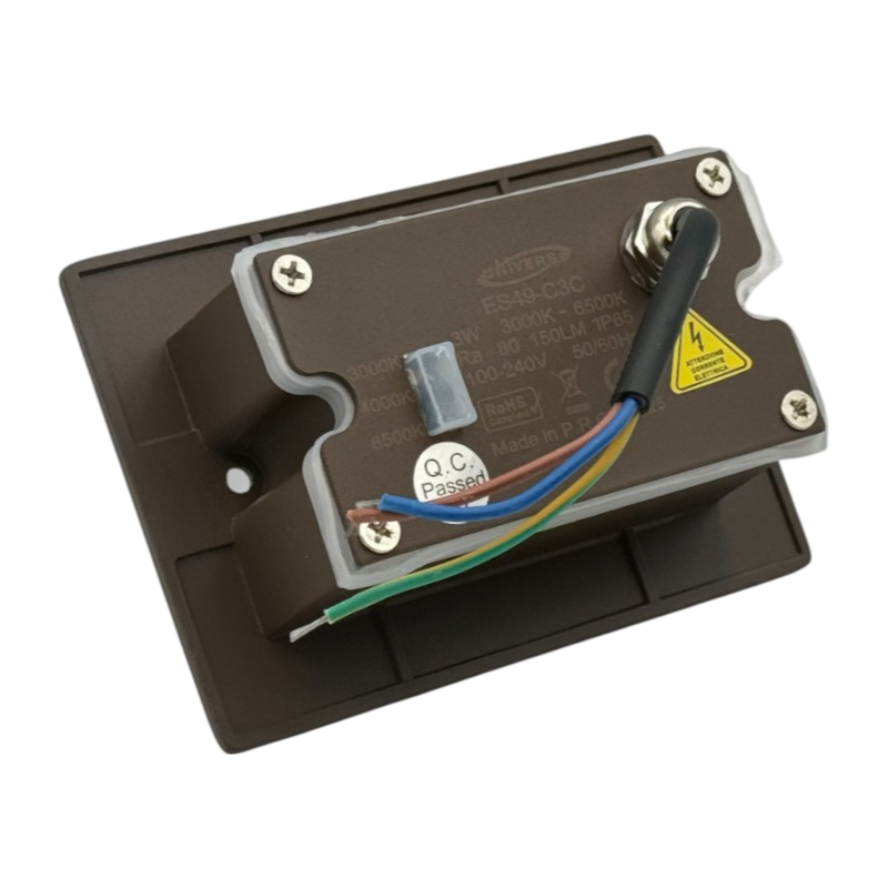 Universo ES49-C3C Punto Luce Segnapasso Rettangolare LED ad Incasso Cambia Colore CCT 3in1 3W 24° da Esterno IP65