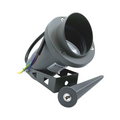 Universo ET-01-G Portafaretto da Giardino con Portalampada per Lampadine GU10 Picchetto da Interramento in Alluminio Grigio