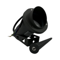Universo ET-01-N Portafaretto da Giardino con Portalampada per Lampadine GU10 Picchetto da Interramento in Alluminio Nero