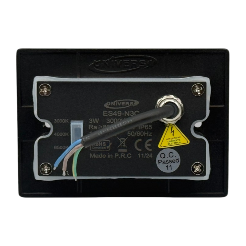 Universo ES49-N3C Punto Luce Segnapasso Rettangolare LED ad Incasso Cambia Colore CCT 3in1 3W 24° da Esterno IP65