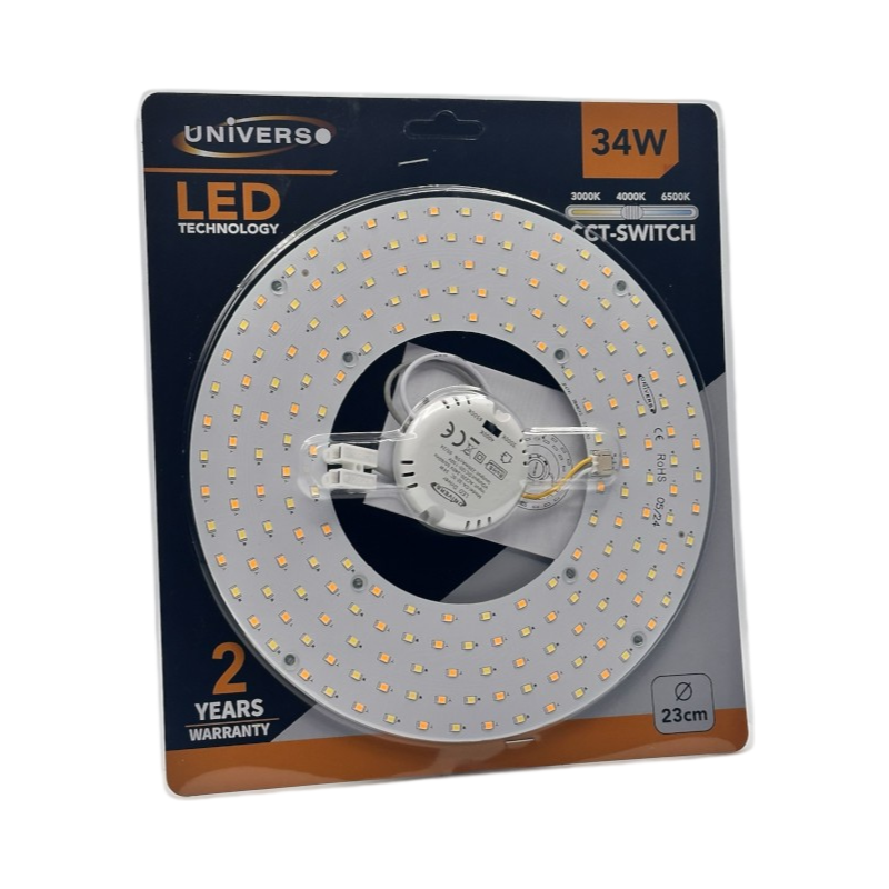 Circolina Magnetica Neon LED Piastra Disco Anello Plafoniera Circolare Lampada T9 G10Q 34W Ø23cm Colore Luce Selezionabile CCT 3in1 3000K-4000K-6500K