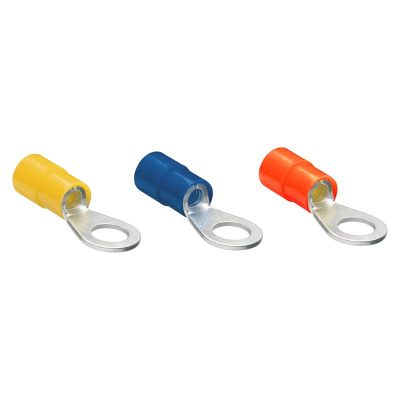 Confezione da 100 Pezzi – Capicorda Terminale ad Occhiello Isolato per Cavi da 4 mm² a 6 mm² – Foro M6