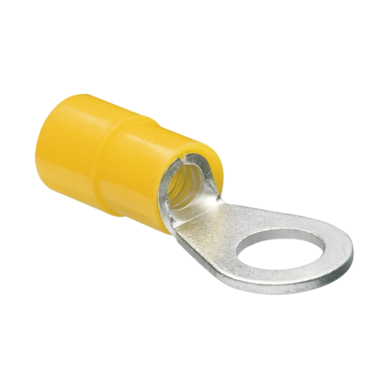 Confezione da 100 Pezzi – Capicorda Terminale ad Occhiello Isolato per Cavi da 4 mm² a 6 mm² – Foro M6