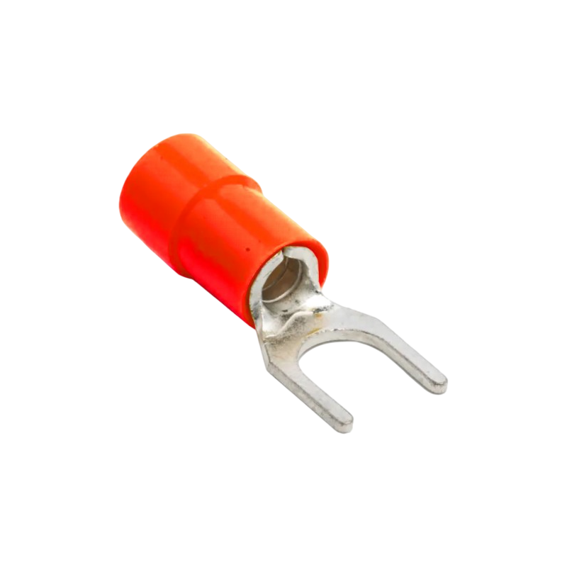 Confezione da 100 pezzi – Capicorda terminale a forcella isolato, a crimpare per cavi da 1,5 mm² a 2,5 mm², misura M4