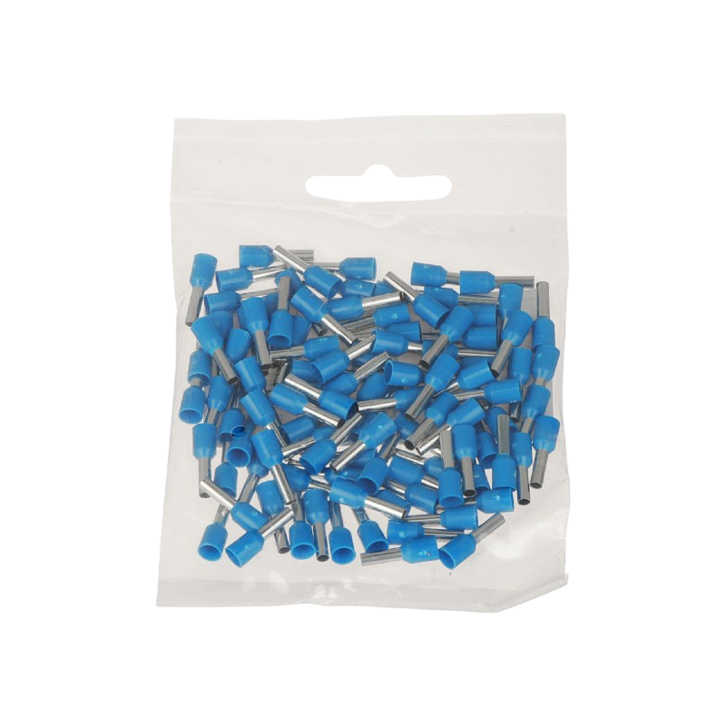 Confezione da 100 pezzi – Tubetto terminale capicorda isolato per cavi da 6 mm², lunghezza terminale 12 mm – Colori giallo, rosso, blu