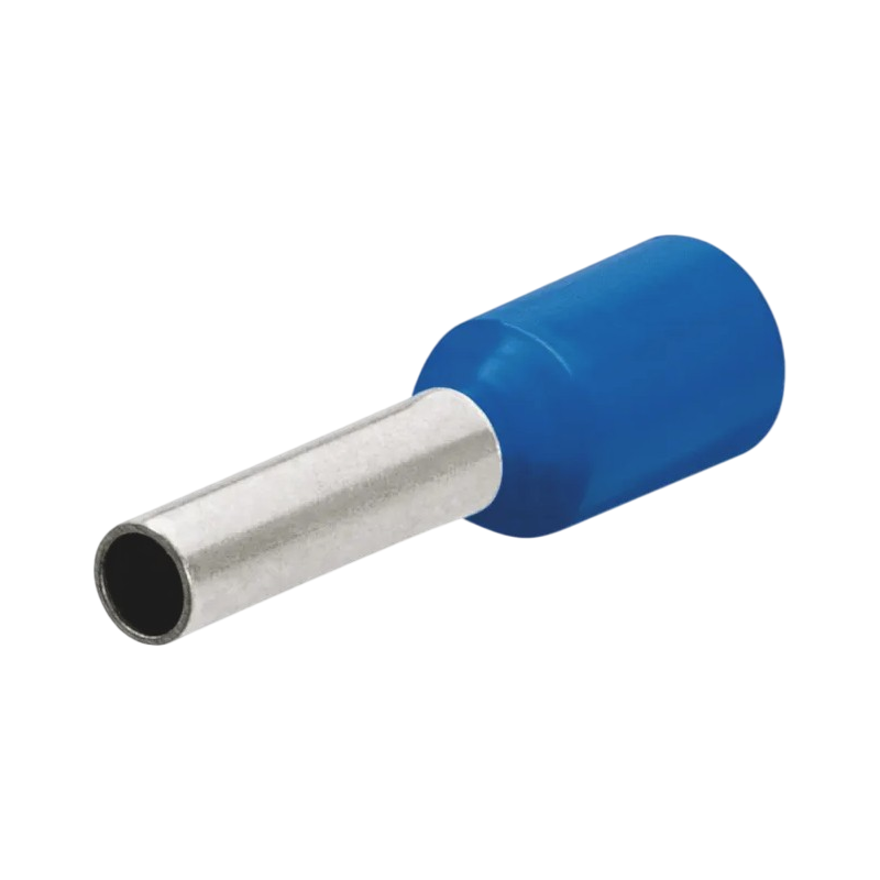 Confezione da 100 pezzi – Tubetto terminale capicorda isolato per cavi da 10 mm², terminale da 12 mm – Colori giallo, rosso, blu