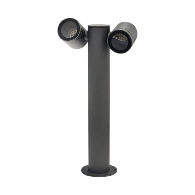 Lampione da giardino UNIVERSO 539PB-B440-G 45 cm con diffusori orientabili e 2 attacchi GU10 IP44 per esterno