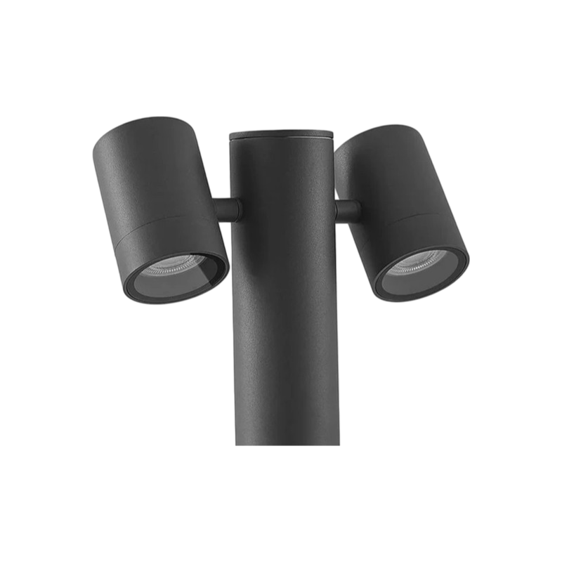 Lampione da giardino UNIVERSO 539PB-B440-G 45 cm con diffusori orientabili e 2 attacchi GU10 IP44 per esterno