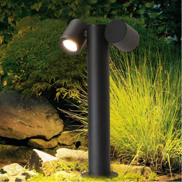 Lampione da giardino UNIVERSO 539PB-B440-G 45 cm con diffusori orientabili e 2 attacchi GU10 IP44 per esterno
