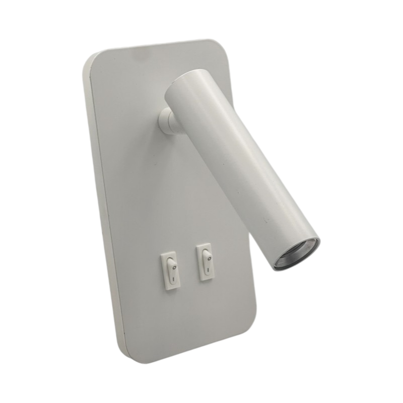 Lampada LED da Parete Universo E20-B – Doppia Sorgente 6W, Applique Orientabile, Colore Bianco, CCT 3000K/4000K/6500K